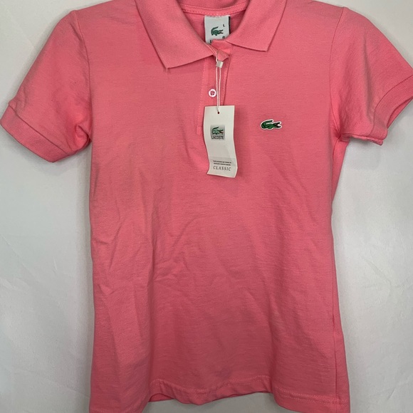 NWT Kids Pink Lacoste polo shirt! - Picture 4 of 4
